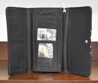 Black Wallet with Aztec Design Front Montana West