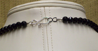 Handcrafted Necklace and Earrings Onyx and Silver Discs