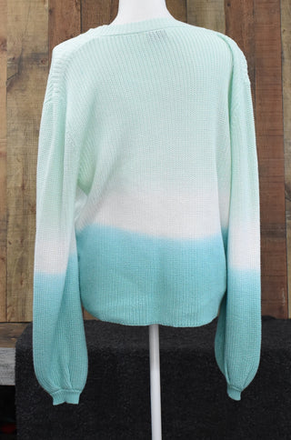 Color Block Sweater Mint/Jade